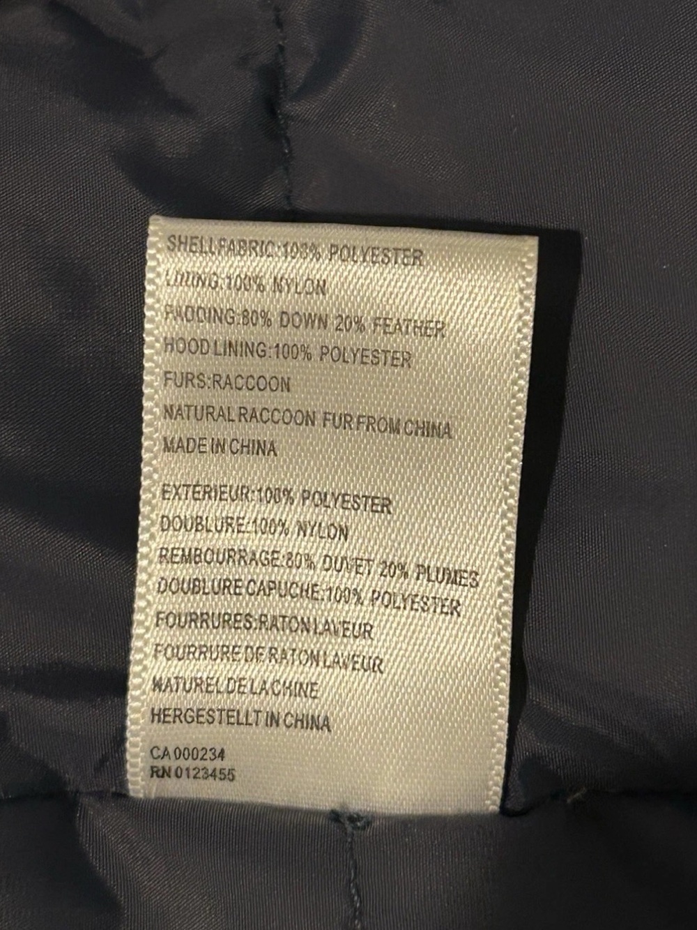 Men’s M Black Brown 1826 Grey Winter Parka - Raccoon Fur Hood - Great Condition - Picture 5 of 6